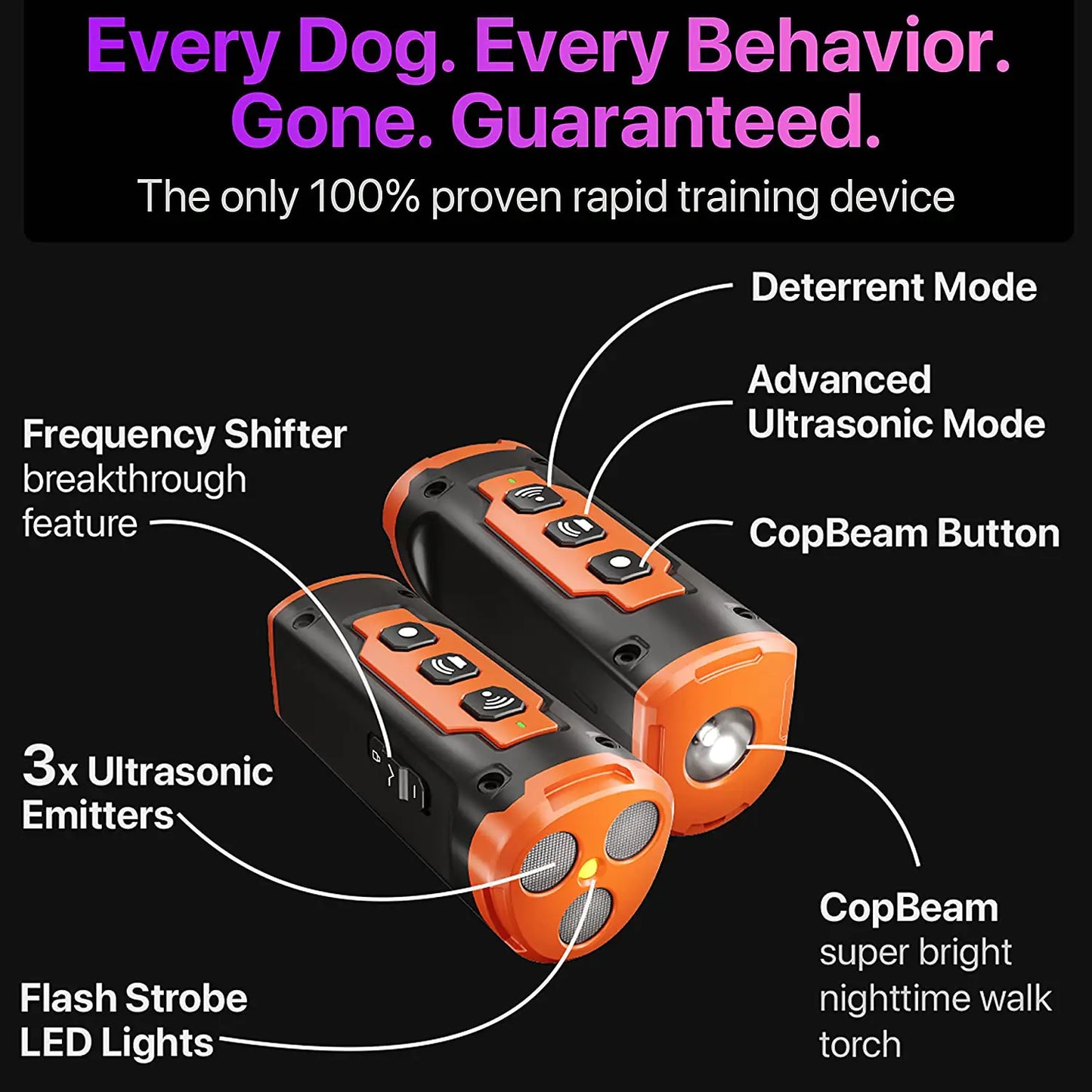 Rechargeable Ultrasonic Dog Training Device