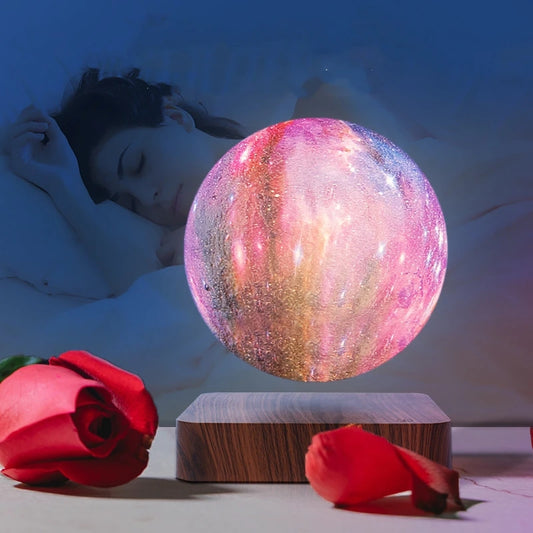 Levitating Galaxy Moon Table Lamp